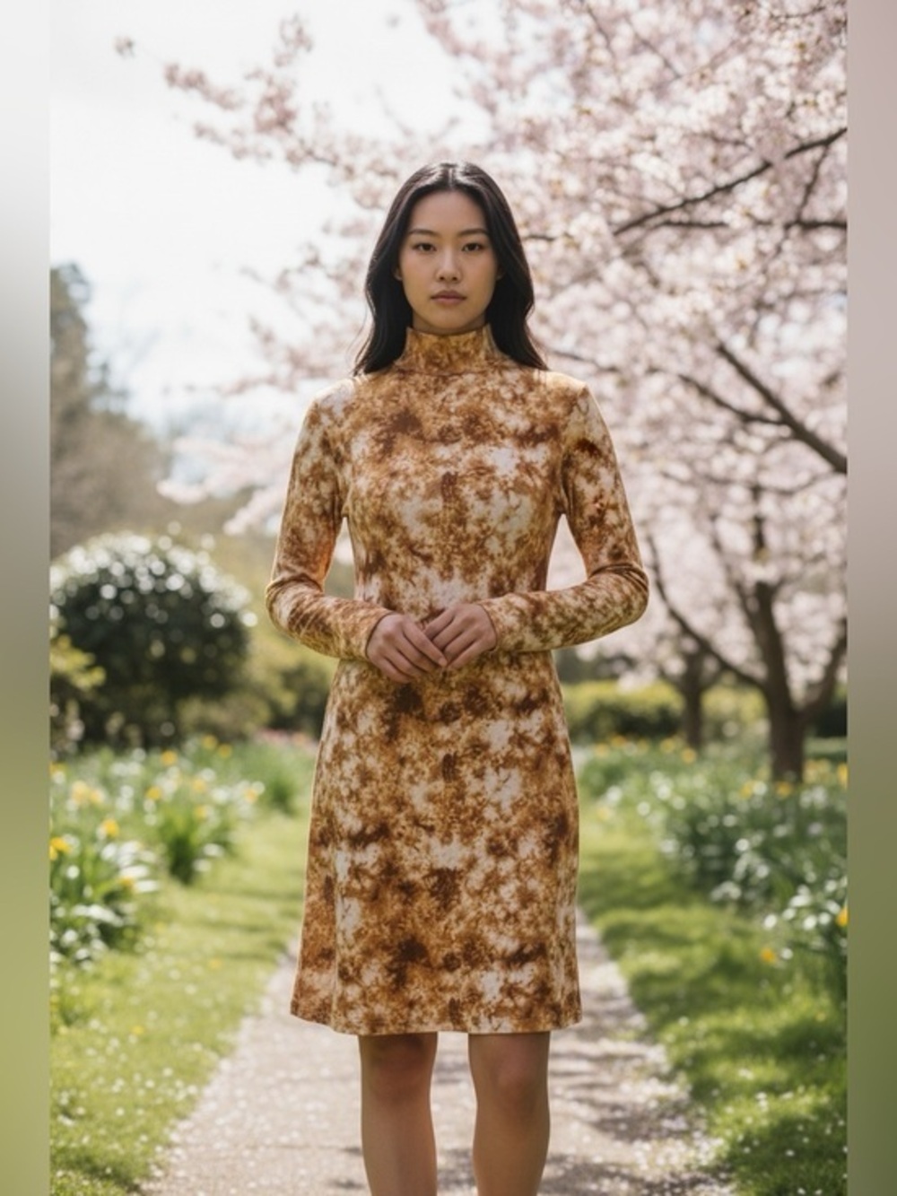 Velvet Torch Tie Dyed Long Sleeve Dress